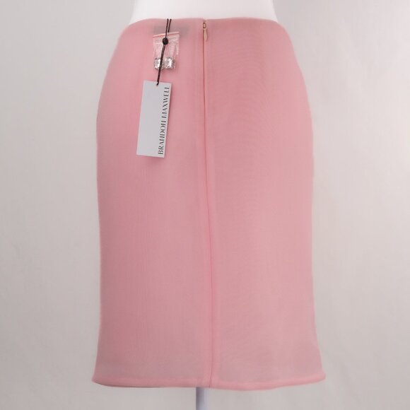 Brandon Maxwell The Leanne Crystal-Embellished Pencil Skirt, Light Pink, Size 0 - Picture 4 of 15